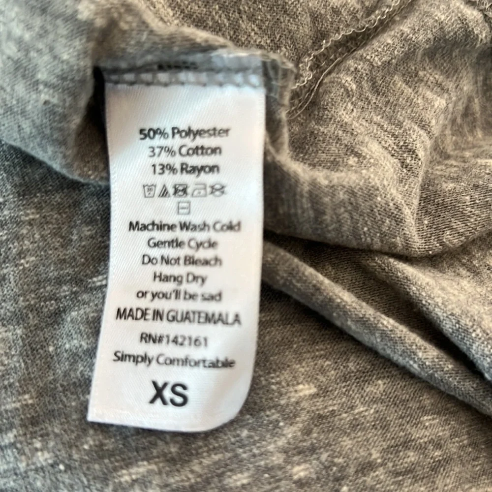 LULAROE long sleeve baseball tee, grey, size XS - Picture 6 of 6